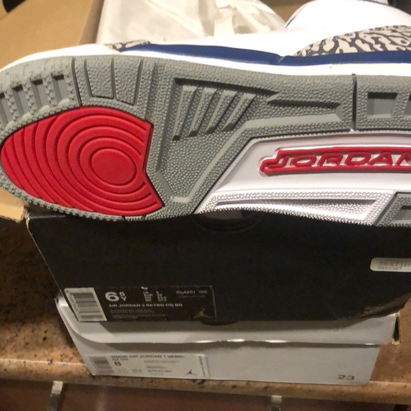 JORDAN 3 RETRO OG BR 6 1/2 yWMNS JORDAN 1 REBEL W8 - Picture 5 of 7